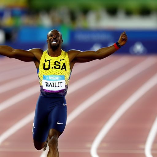 美国田径选手博尔特第三次突破100米短跑世界纪录夺得奥运会金牌